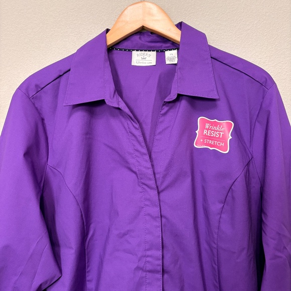 Riders by Lee Wrinkle Resist Shirt - Purple, 1X - NWT - Picture 2 of 7